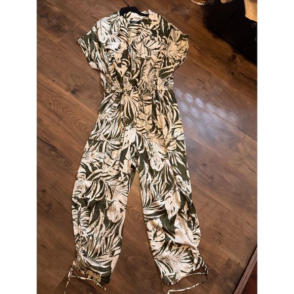 Ralph Lauren Women's Green Palm Leaf Print Jumpsuit Size22W - Picture 9 of 16